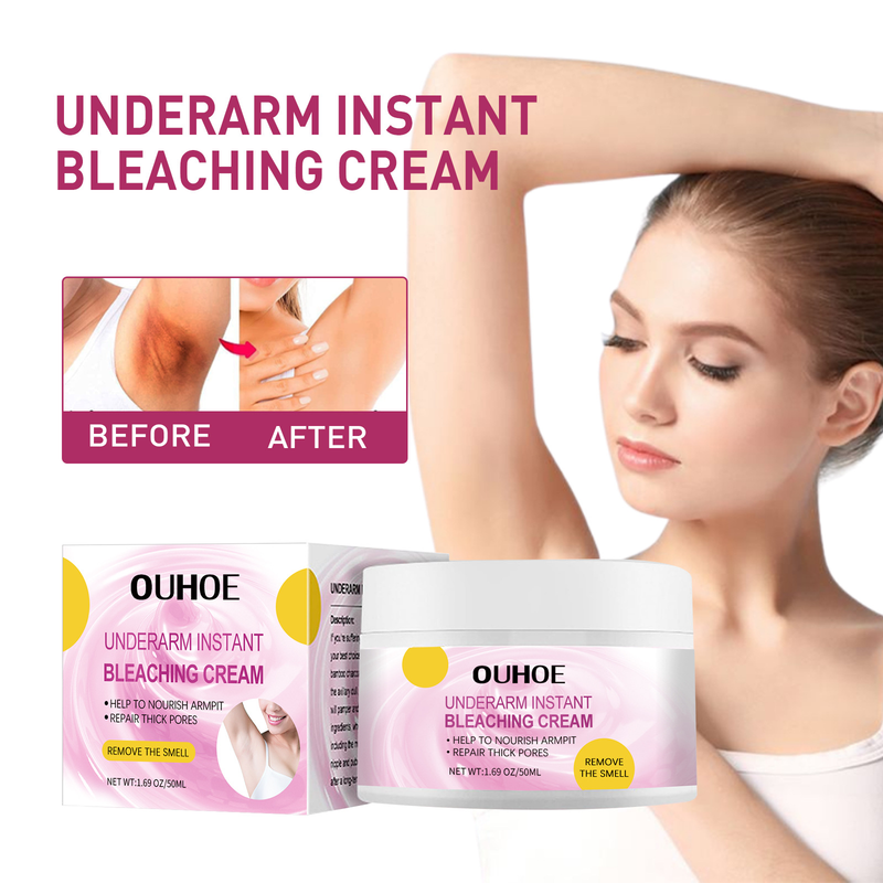 La crema sbiancante OUHOE ripara le macchie nere delle articolazioni di ascelle, gomiti e ginocchia, tonifica, idrata e_voghion.com