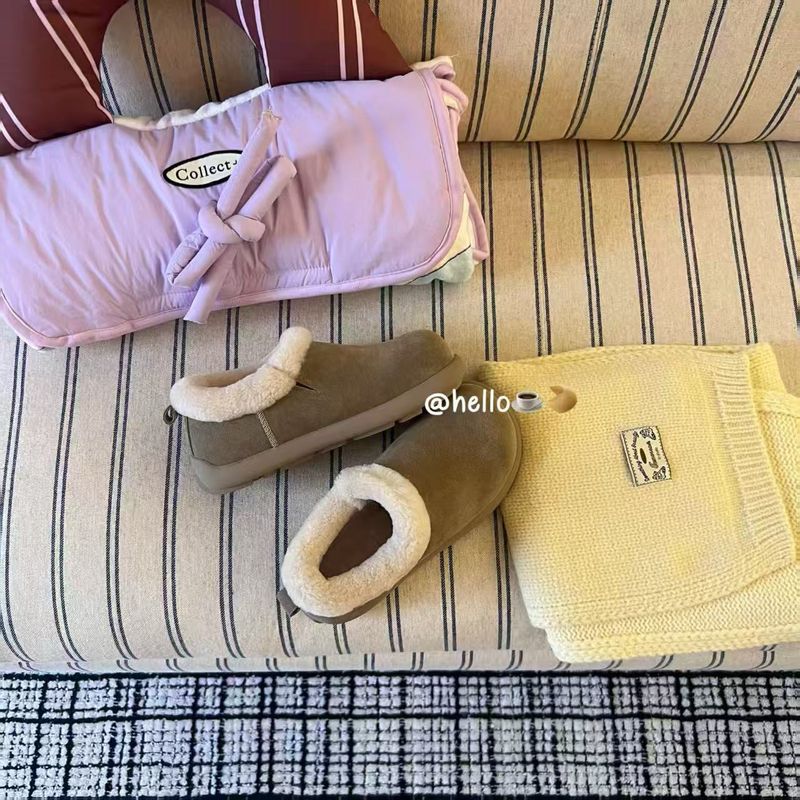 Henan Sangpo Schaffell Dicke Sohle Warme Lässige, höhenverstärkende Fleece-Hauskleidung für kleine Kartoffeln_voghion.com