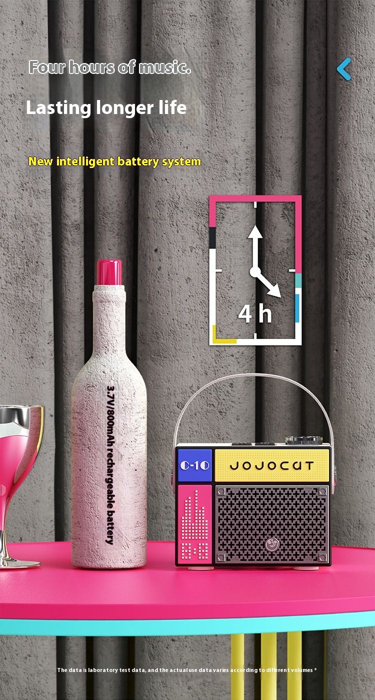 Retro Bluetooth Speaker - Vintage Wireless Speaker With TF Card Support, 5W Bass Sound, 10H Playtime - Portable Desktop Decor For Home/Outdoor_voghion.com