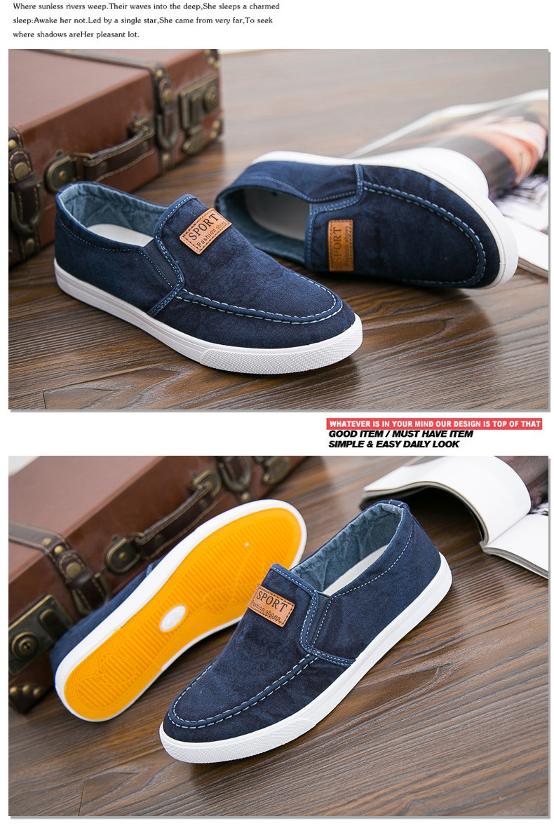 Scarpe décolleté casual da uomo slip on in tela per barche da yachting deck Plimsoll_voghion.com