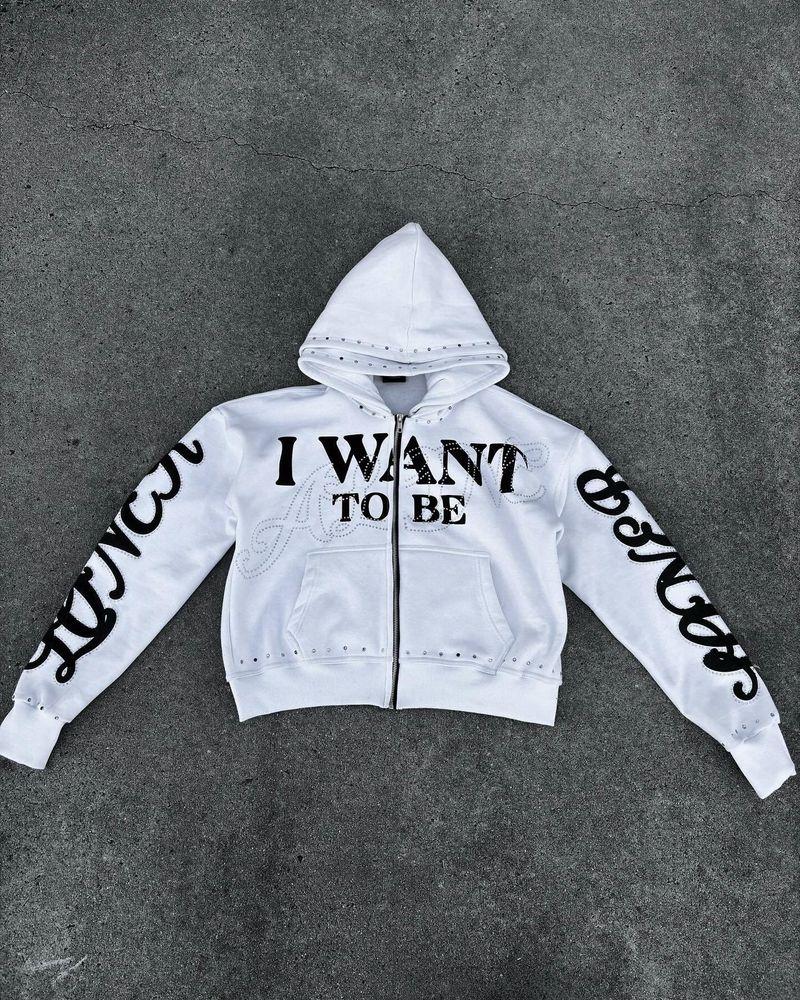 Men's Clothing Letter Trendy Design Zipper Hoodie Unisex Sweater Autumn And Winter New Jacket Top_voghion.com