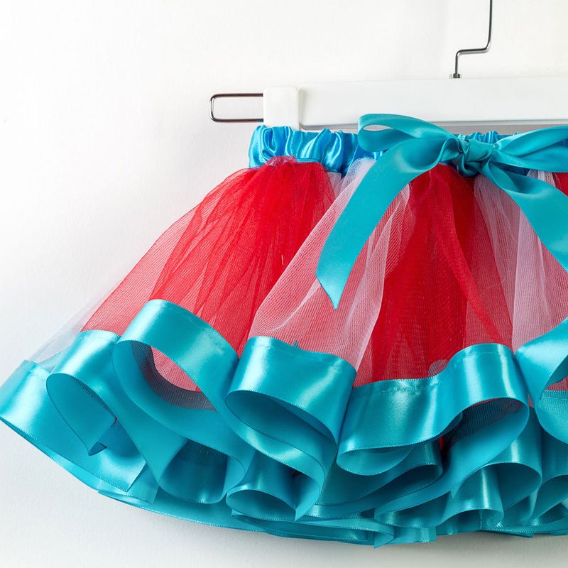 Abbigliamento per bambini 2024 abbigliamento per bambini con fodera in rete gonna arcobaleno danza spettacolo tutù per bambini gonna ragazze gonna corta_voghion.com