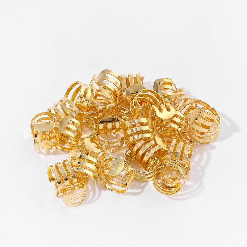 40-teiliges europäisches und amerikanisches beliebtes DIY-Perücken-Dreadlock-Zubehör, farbenfrohe geometrische, einfache Zopf-Haarspangen_voghion.com