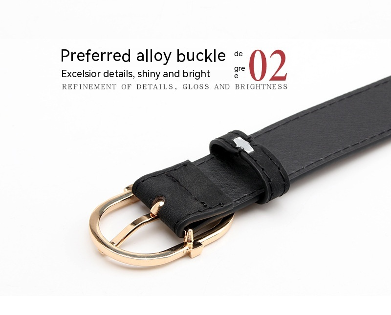 2023 Cintura da donna di nuova vendita Pulsante giapponese Moda opaca Cintura in PU di alta qualità Abbigliamento per ragazze Cinghie decorative abbinate_voghion.com