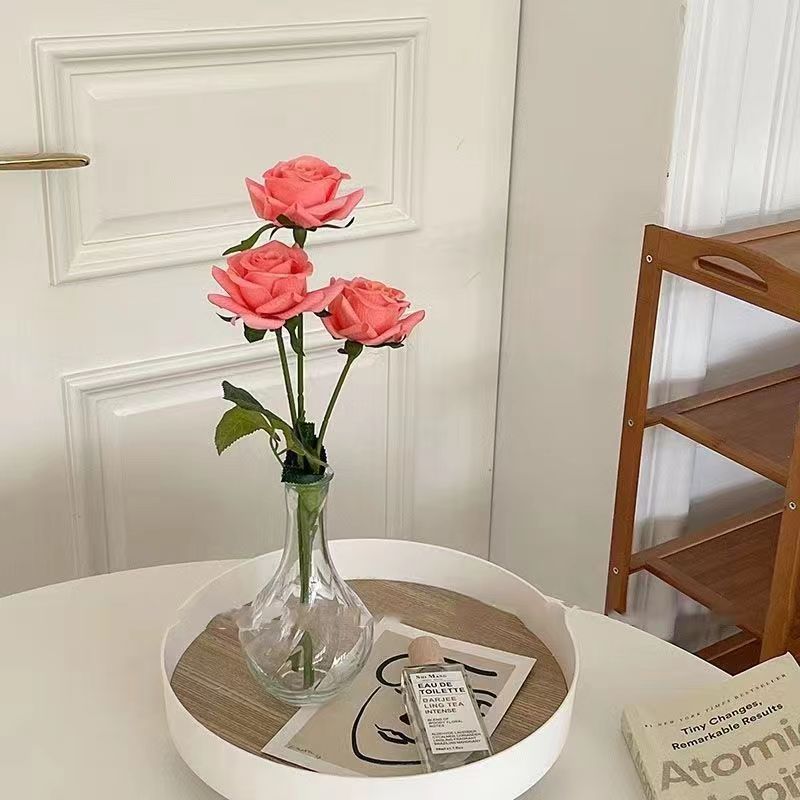 【Vendita a caldo di 30 giorni di 11000 pezzi】 Vaso in vetro trasparente moderno di piccolo calibro dello stesso stile di IKEA, soggiorno, sala da pranzo,_voghion.com