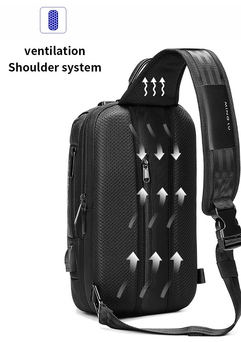 Designer de alta qualidade fábrica atacado moda anti roubo homens personalizados à prova d 'água ombro crossbody peito estilingue saco_voghion.com