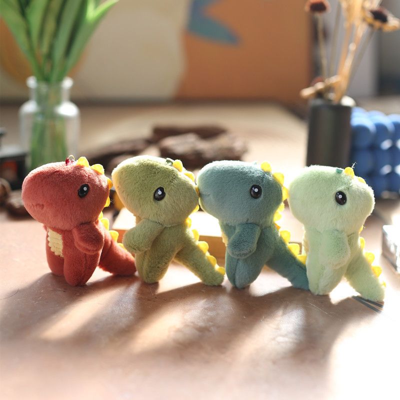 Plush Dinosaur Adorable Keychain Cute Soft Toy Cartoon Trex Charm Bag 10cm_voghion.com