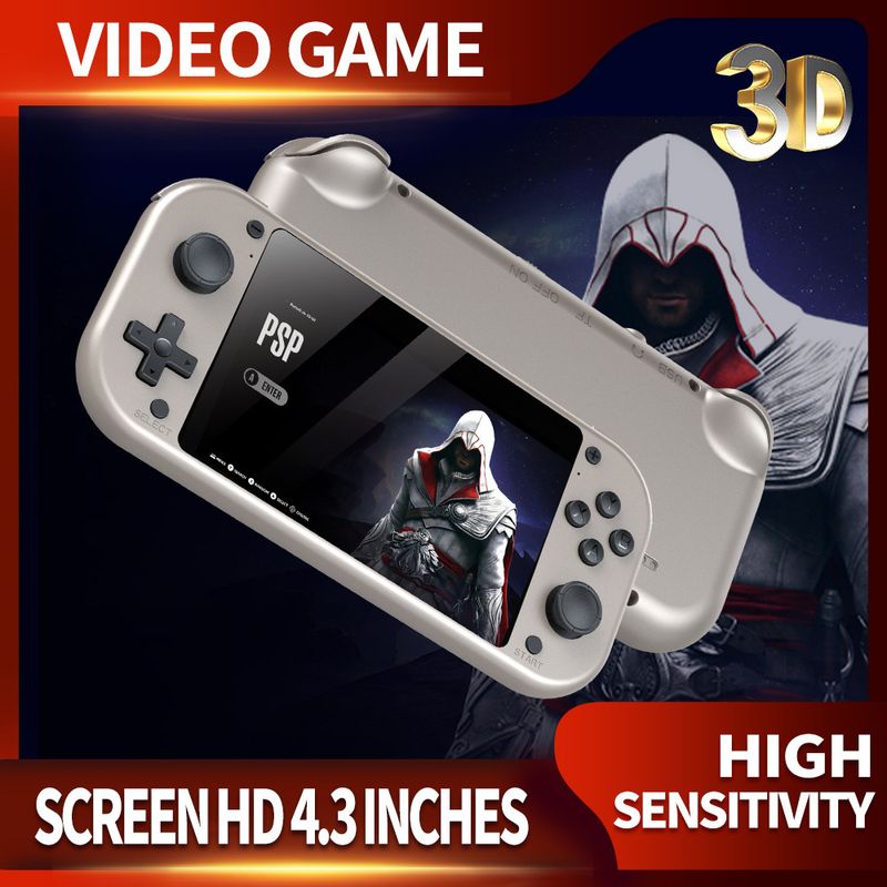 kézi 4,3 hüvelykes 4K nagyfelbontású vezeték nélküli PSP nosztalgikus arcade játékkonzol új modell_voghion.com