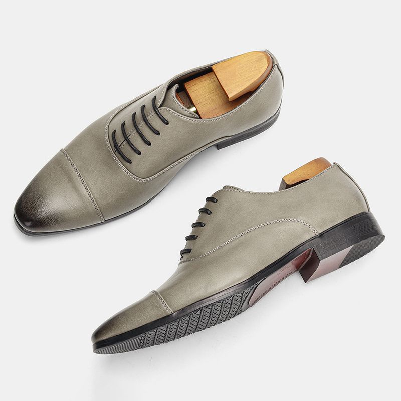 Hochwertige Oxford-Schuhe für Herren mit spitzer Zehenpartie, bequem, klassisch, britisches Leder, poliert, formelle Schuhe_voghion.com