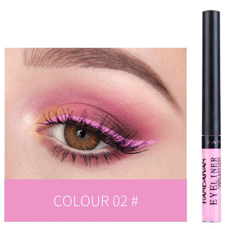 Lidschattenstift 12 farbige Eyeliner-Stifte im Set Matt Schnelltrocknender Flüssig-Eyeliner Flüssiger Eyeliner-Kleber_voghion.com