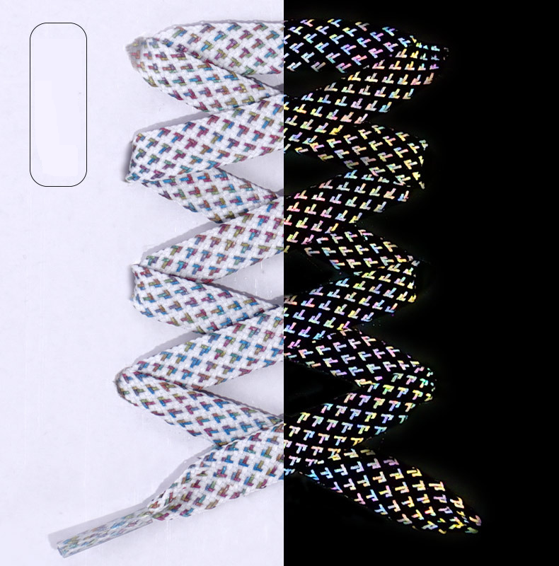 Accessori per scarpe, attrezzatura per la corsa notturna luminosa bifacciale, scarpe sportive bianche, scarpe da basket, colore bianco e nero_voghion.com