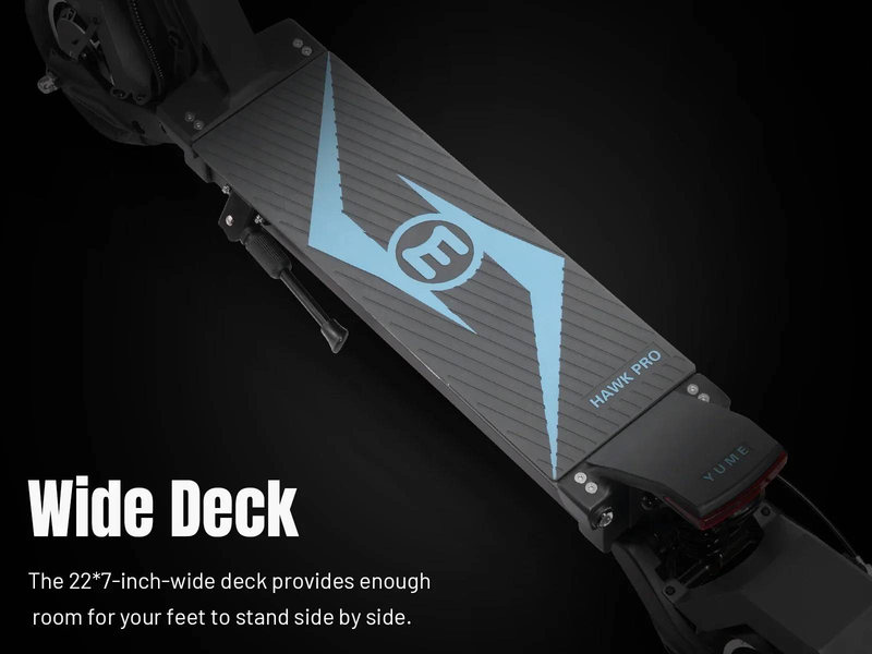 Trotineta electrica YUME HAWK Pro, 3000W * 2 Motore 60V 30Ah Baterie 50mph Viteza maxima 10x4.5' Tubeless Off-road Escooter Anvelope_voghion.com