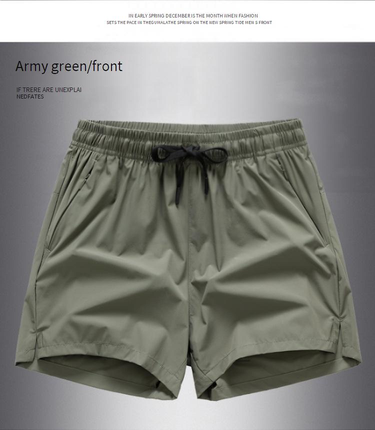 Men's Clothing Fashionable Beach Leisure Solid Color Quick Drying Loose Sports Shorts_voghion.com