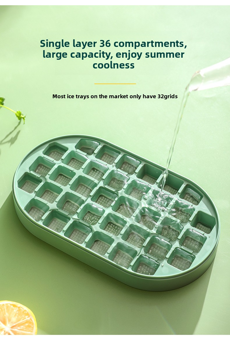 Eiswürfelschale aus Silikon mit großem Fassungsvermögen und Deckel – Premium-Eisform für den Gefrierschrank zu Hause (BPA-frei)_voghion.com