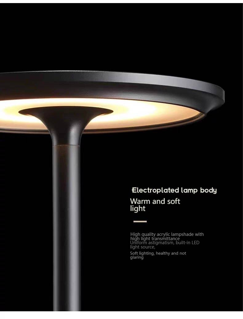 Luminária de mesa vintage industrial - bateria recarregável USB, brilho ajustável, LED branco quente para ambientes de cabeceira, bar e restaurante_voghion.com