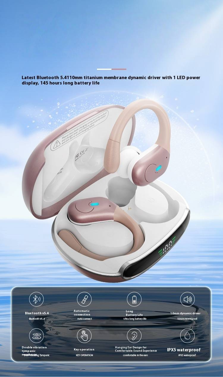 Auricolari Bluetooth TWS premium con cancellazione del rumore e suono ad alta fedeltà, impermeabili IPX5, oltre 8 ore di riproduzione, bassa latenza per giochi e sport_voghion.com