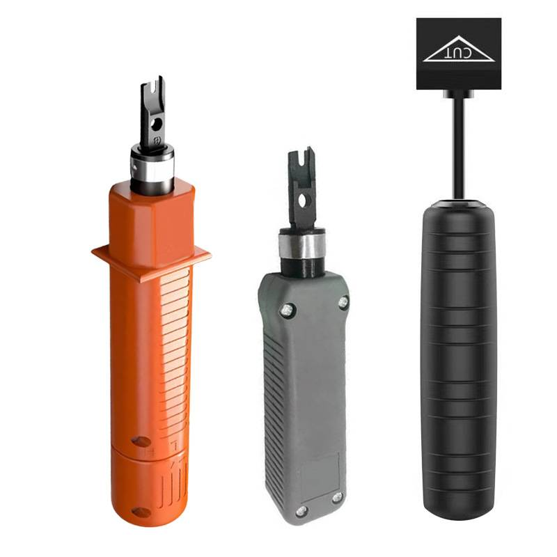 Professional Punch Down Tool For Network Cables, Telephone Wires & Patch Panels - Multi-Function Impact Punching Tool With 2mm Blade & 45° Tip_voghion.com