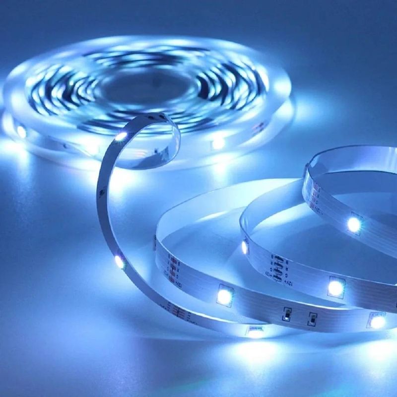 Tira de luces LED RGB de 5 V con control remoto de 24 teclas: barra de luz USB inteligente que cambia de color para retroiluminación de TV, juegos y decoración del hogar._voghion.com