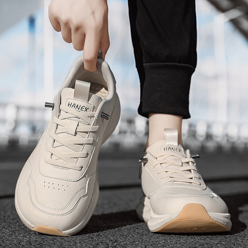 Men's Shoes Wide Toe Sports Shoes In Autumn And Winter With Popcorn Leather Cushioning Running Shoes And Wide Lasting Commuter Shoes_voghion.com