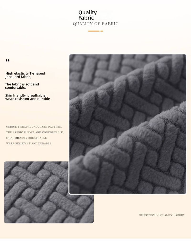 T-Section Split Recliner Sofa Cover – Jacquard Knit Fabric For La-Z-Boy & Chitaoseat, Modern Stretchable Slipcover With Anti-Pilling Tech_voghion.com