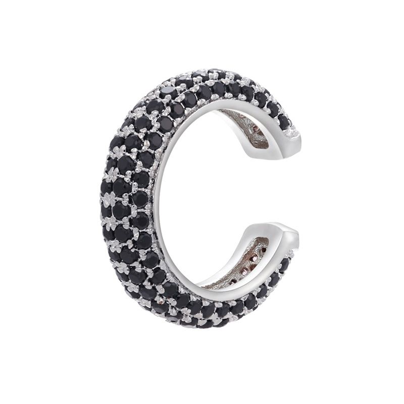 Damenschmuck Perlenschnalle Schmuck Mikro eingelegter farbiger Diamant Ohrknochenclip Farbiges Zirkonium Einfache Ohrclip-Ohrringe Kupfer K vergoldet_voghion.com