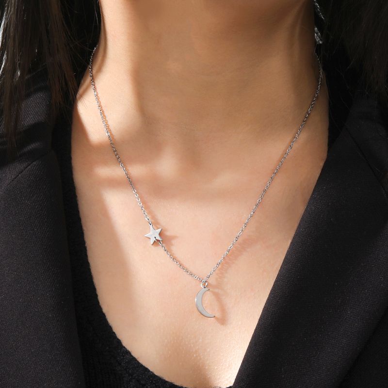 Skyrim Fashion Geometrische Ronde Hart Choker Ketting voor Vrouwen Roestvrij Staal Minimalistische Eenvoudige Sleutelbeen Halsketting_voghion.com