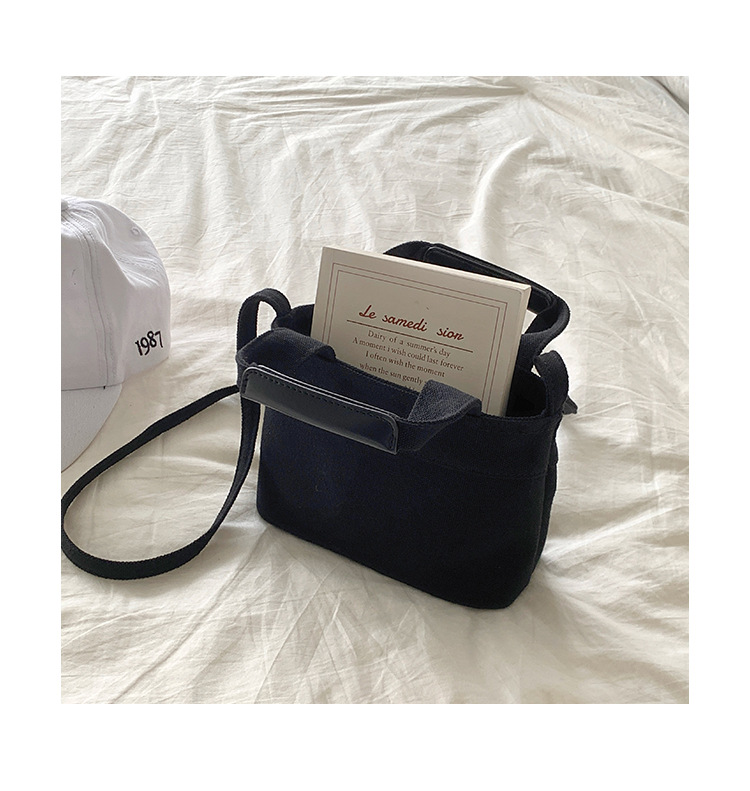 Colorblock Canvas Crossbody Bag For Women, Korean Summer New Niche Design, versatile handheld small bag, fashionable shoulder bag_voghion.com