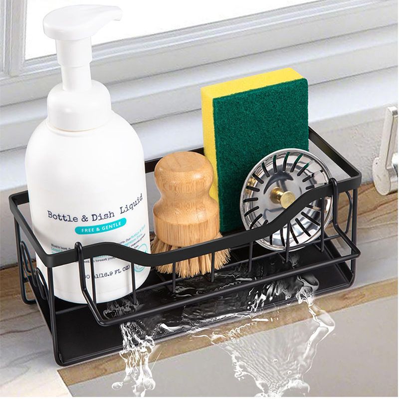 No-Drill Sponge Holder - Rustproof Wall Mount, Sink Organizer, EU Kitchen Space Saving_voghion.com