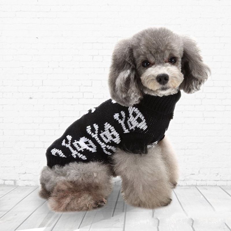 Weihnachten Halloween Teddy Hundekleidung Herbst Winter Haustier Pullover_voghion.com