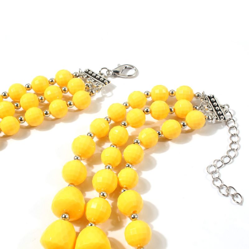 Kleurrijke kralenketting met overdreven details, damesset met meerdere lagen en sleutelbeenketting, 8060_voghion.com