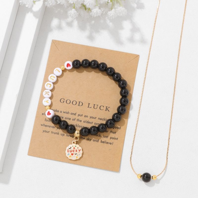 Pure Natural Stone Beaded Jewelry Cross-Border Tiger Eye Stone Good Luck Heart Gift Round Pendant Oil Drop Engraving Women Pink Zebra English Letter_voghion.com