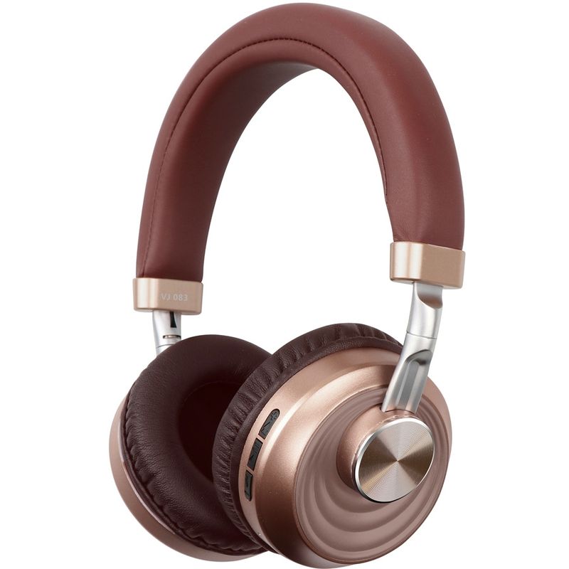 VJ083 Folding Wireless Headset Bluetooth Competitive Game Music Sports Plug Cartoon Wireless Headset(Gold)_voghion.com