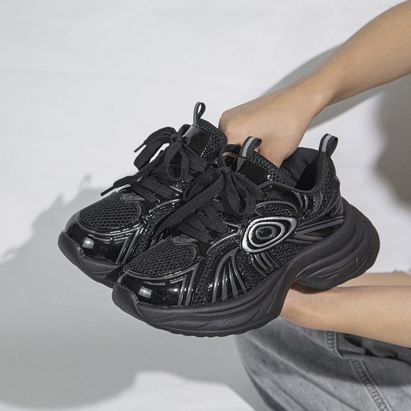 Sneakers robuste per donna, tendenza autunno 2023, nuove suole spesse, versatili, sportive, casual, per aumentare l'altezza, da corsa_voghion.com