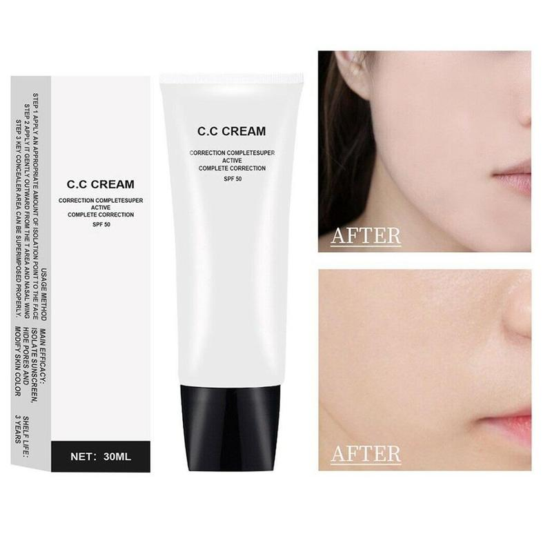30ML CC Krem Kusurları Gizle Cilt dostu Cilt Rengini Aydınlatır Kozmetik Vakfı Kaba için Kapatıcı Krem_voghion.com