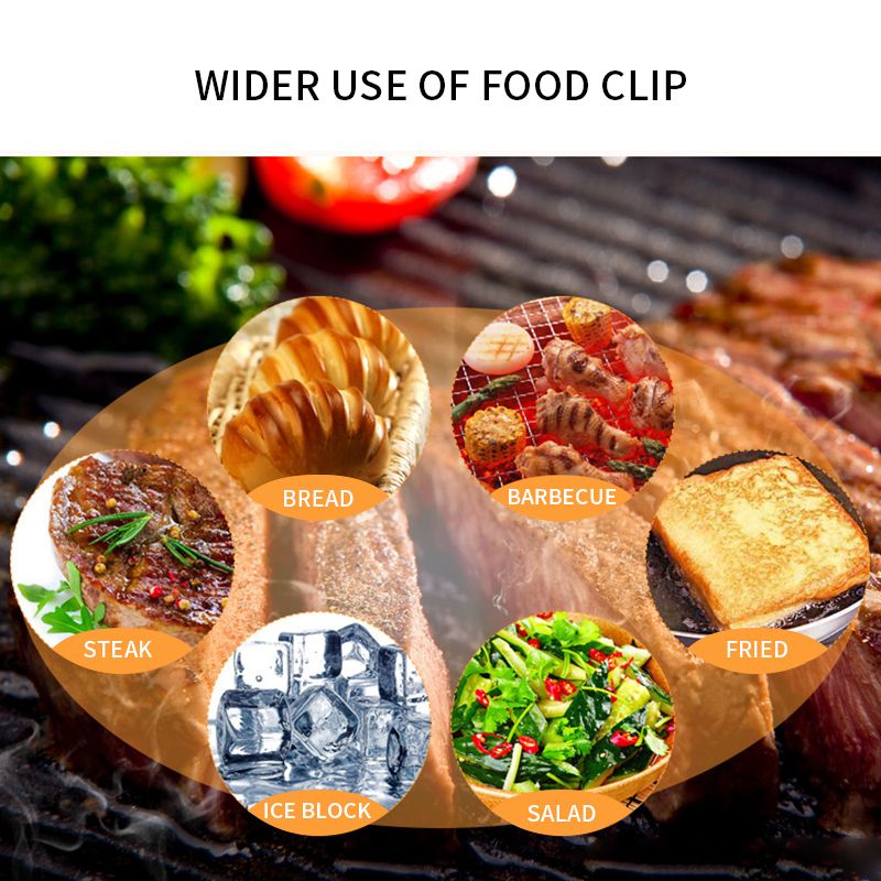 Szczypce do żywności ze stali nierdzewnej, przybory kuchenne, narzędzie do gotowania w formie bufetu, klips do chleba, zacisk do ciasta, desery, sałatki, grill_voghion.com