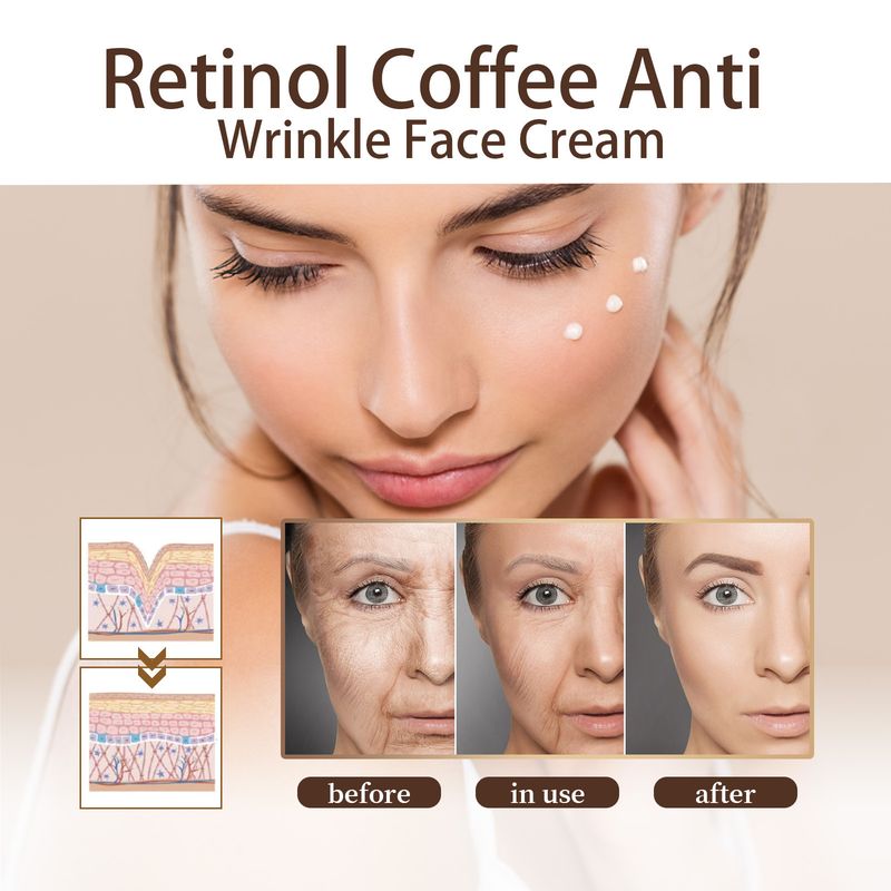 Crema antirughe al caffè EELHOE Retinol, ripara la pelle danneggiata, riduce le rughe e le macchie, rassoda e ammorbidisce._voghion.com
