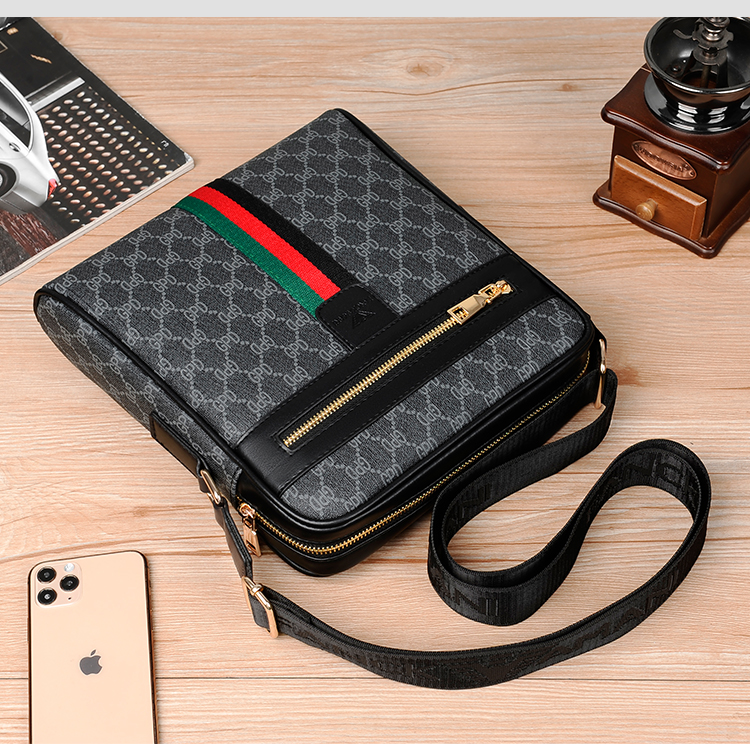 Heren Casual Bedrukt Patroon Aktetas Minimalistische Kleine Vierkante Tas_voghion.com