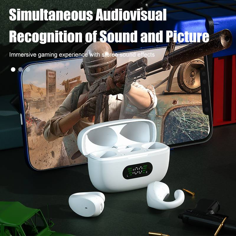 R12-Ohrclip-Bluetooth mit extra großer Reichweite 5.3 Jerry Low Power Noise Reduction Knochenleitungskopfhörer_voghion.com