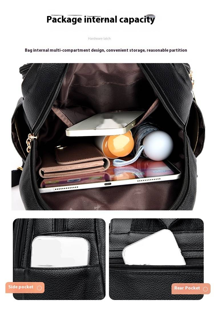 Borsa a canguro 2024 New Fashion Casual Versatile Zaino in tinta unita semplice e alla moda_voghion.com