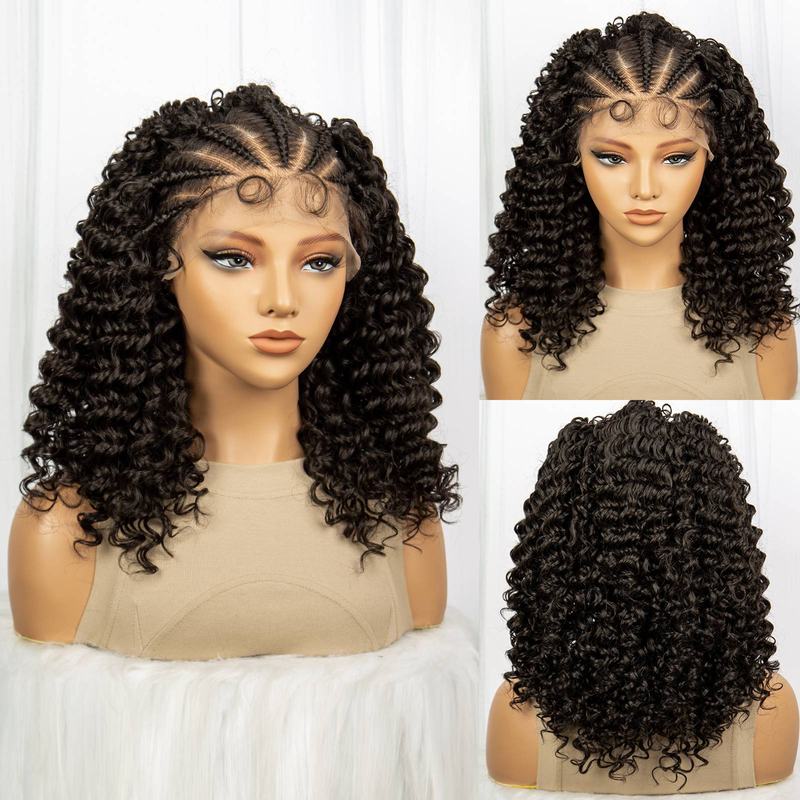 200% density front lace deep braid wig style novel fashion suitable for daily wear_voghion.com
