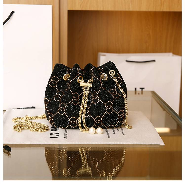 2024 New Women's Bag: Elegant and High-End Solid Color Sequin Crossbody Shoulder Handbag, Evening Bag_voghion.com