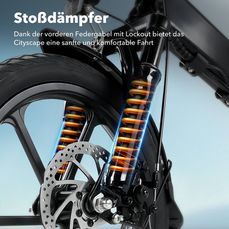 Vélo électrique pliable isinwheel U3 250 W 36 V 7,8 Ah Batterie, vélo de ville léger 16 pouces pour les déplacements de loisirs et les déplacements quotidiens_voghion.com