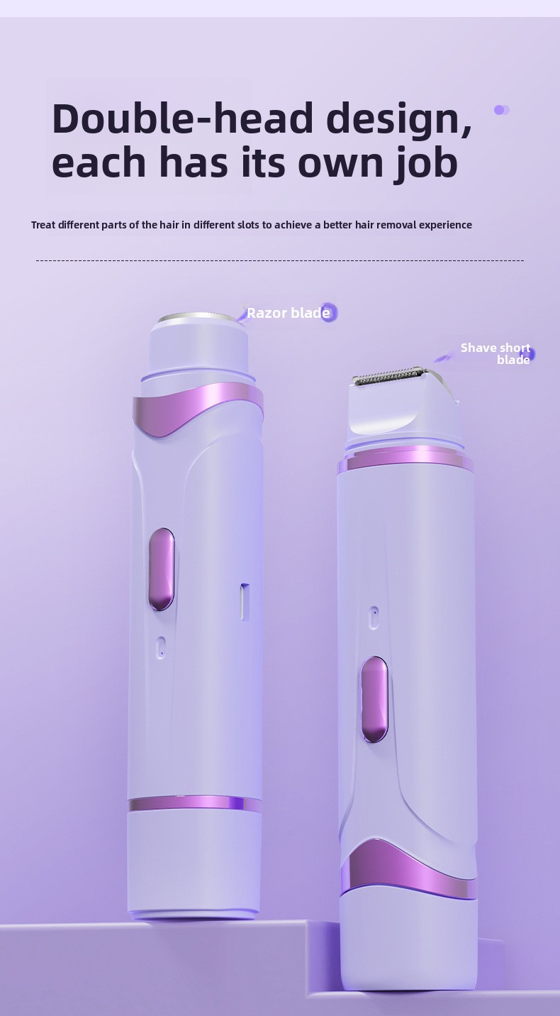 Elektrischer 2-in-1-Haarschneider für Damen – Bikini- und Körperhaarentferner, wiederaufladbar und wasserdicht_voghion.com