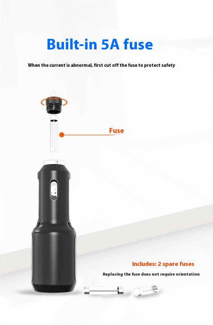 12V-24V To 12V DC Power Converter Cable - 1A/2A/3A Adjustable Output With Cigarette Lighter Plug & DC5521 Connector_voghion.com
