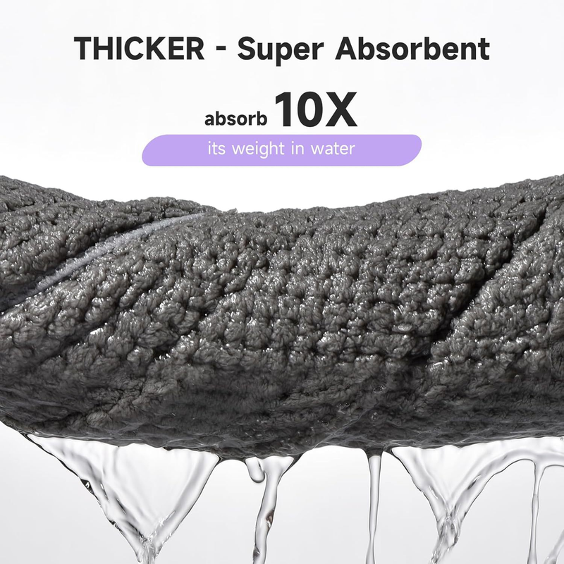 Microfiber Quick-Drying Hair Cap, Absorbent Headscarf, Anti-Frizz Hair Towel, Thickened Hair Wrapping Scarf For Women_voghion.com