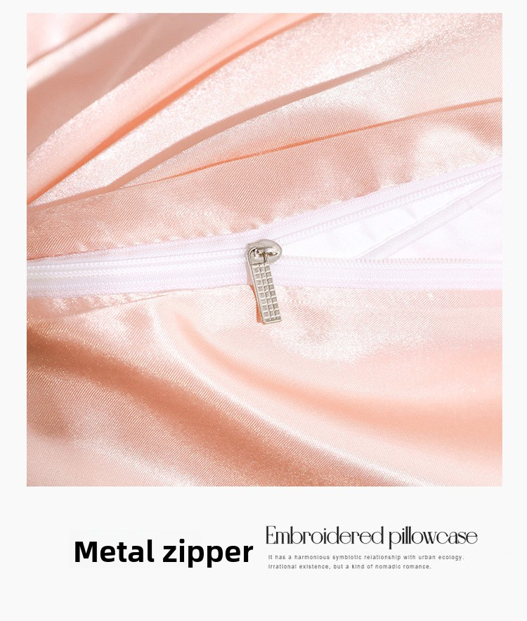 Premium-Satin-Bettwäscheset – Weicher und eleganter 2/3-teiliger Bettbezug + Kissenbezüge (8 Farben, Twin/Full/Queen/King)_voghion.com