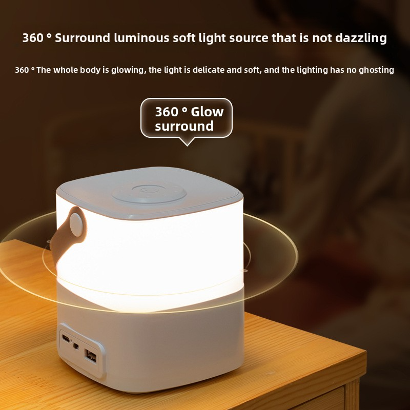 Luz nocturna táctil con LED blanco cálido, recargable por USB para niños y adultos, luz de noche regulable para guardería y suave ayuda para despertarse._voghion.com