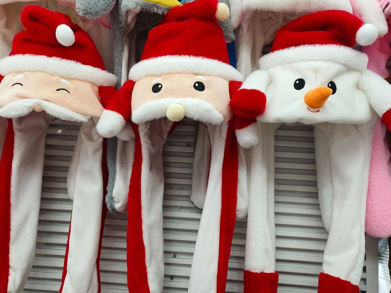 Weihnachts-LED-Mütze mit beweglichen Ohren – Festliche leuchtende Weihnachtsmannmütze für Kinder und Erwachsene, lustiges Party-Accessoire für die Feiertage (mehrere Designs: Weihnachtsmann, Schneemann)_voghion.com