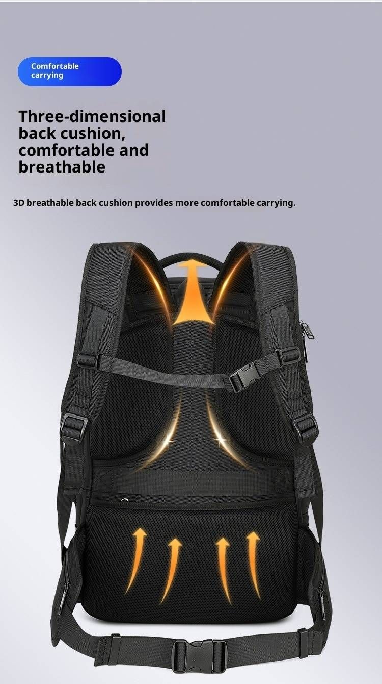 Leichter Business-Laptop-Rucksack für Herren, wasserabweisend und mit mehreren Fächern ausgestattet, strapazierfähiger Tagesrucksack für Pendler und Reisen_voghion.com