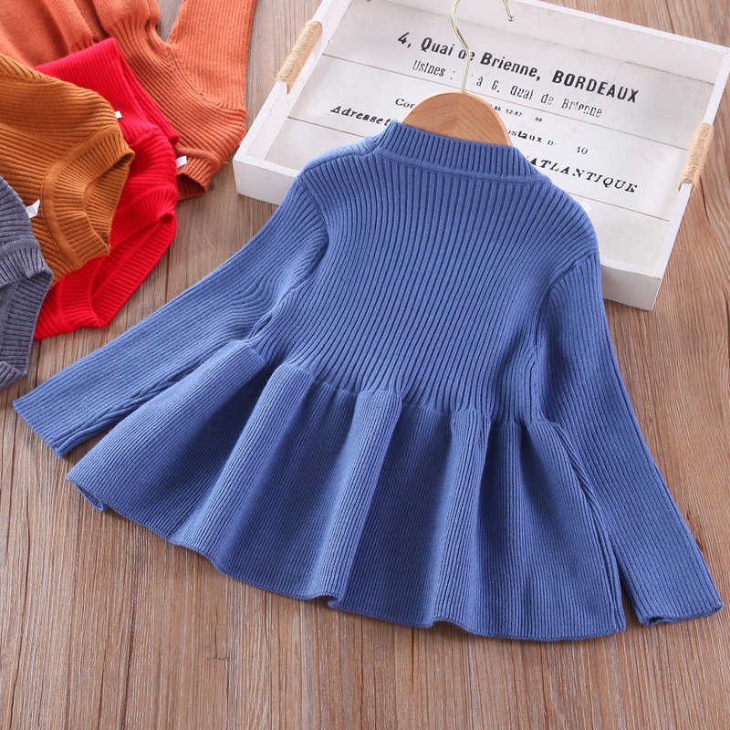 Robes d'automne et d'hiver pour filles et enfants, vêtements célèbres sur internet, pulls chauds tricotés pour bébés, cheveux_voghion.com
